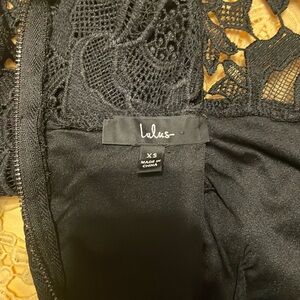 Black lace midi dress